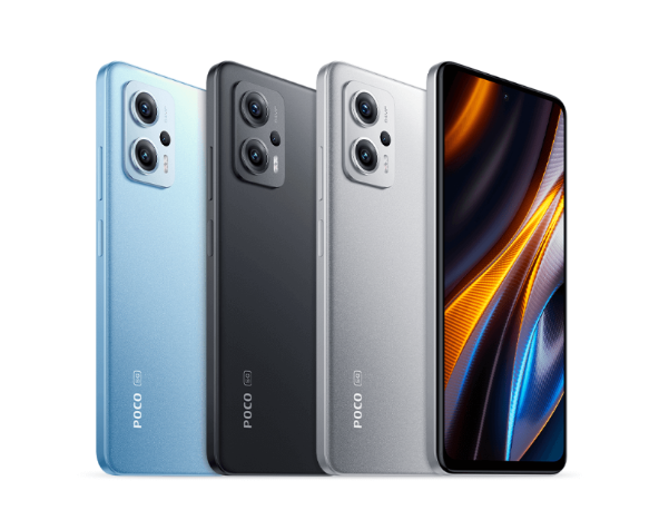 POCO X4 GT Blue, Black et Silver