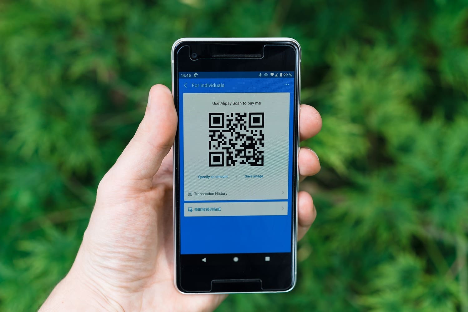 lire un QR code sur smartphone Samsung