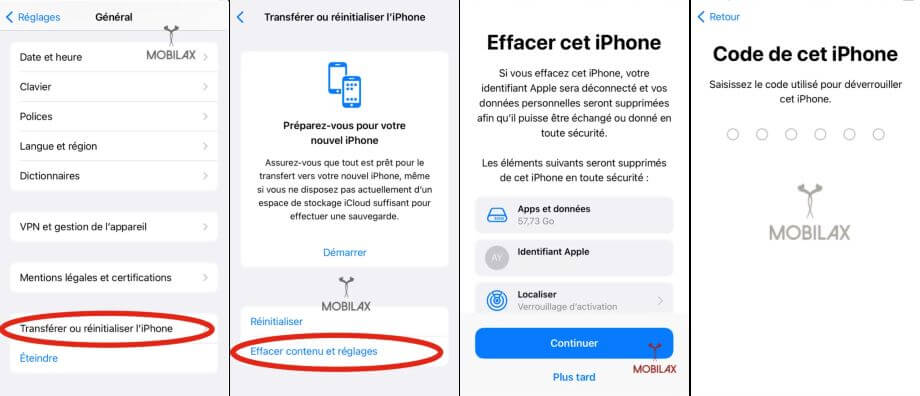récupération de données dont les messages via une sauvegarde iCloud