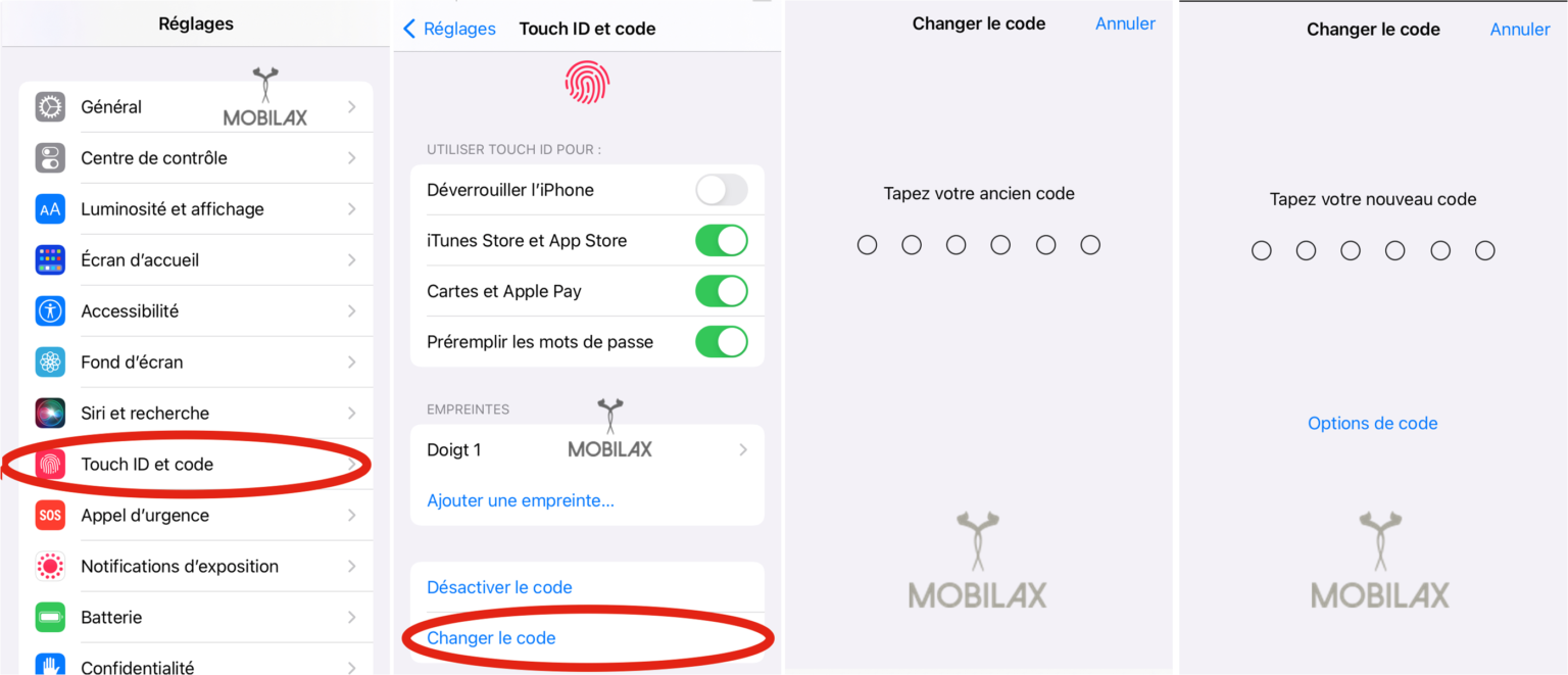 Comment modifier le code pin sur Samsung