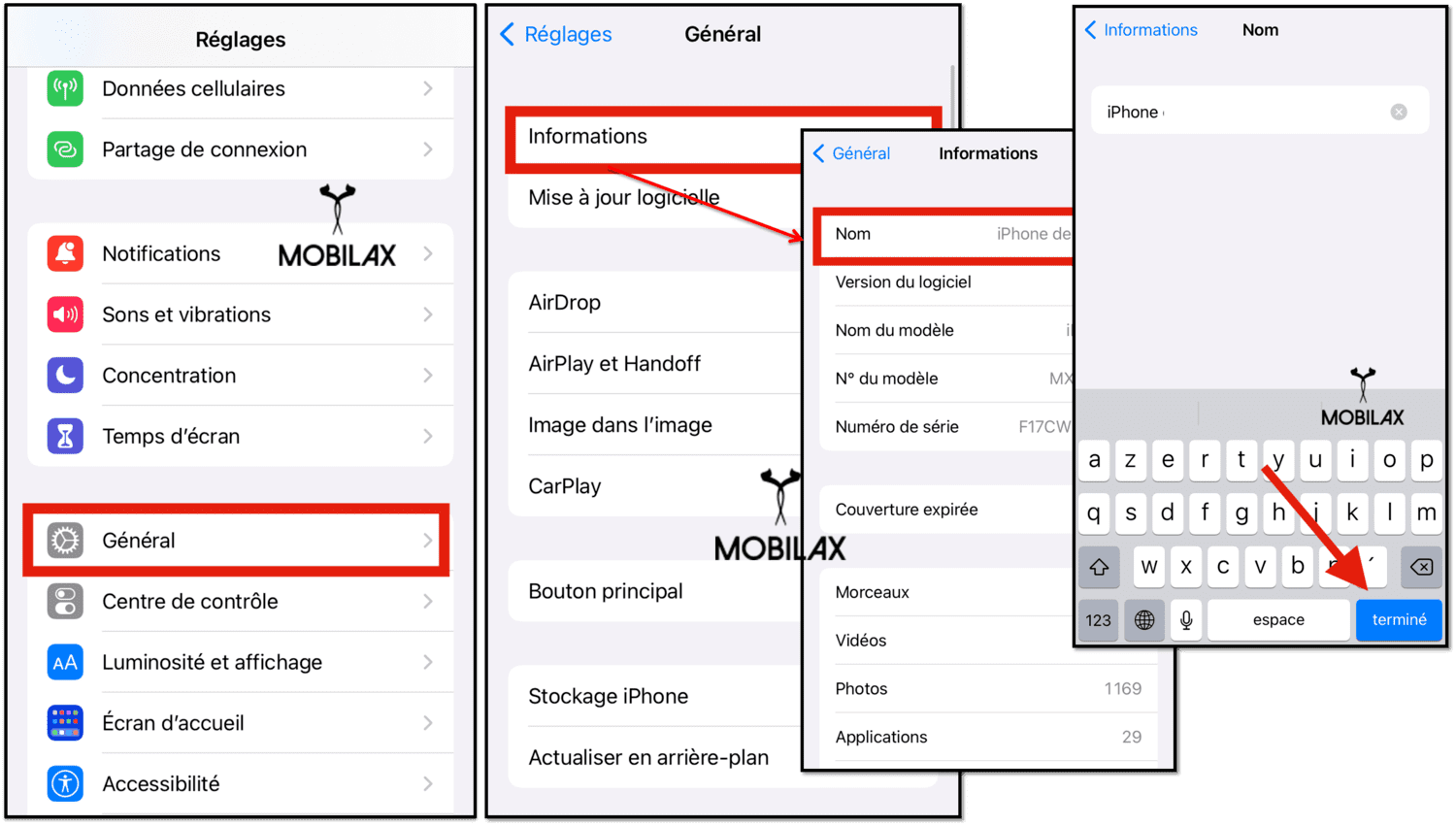 modifier le nom AirDrop sur son téléphone etou sa tablette