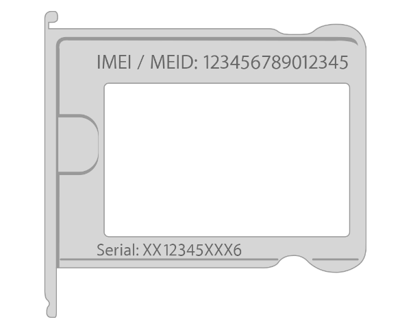 code IMEI se trouve sur la coque arrière