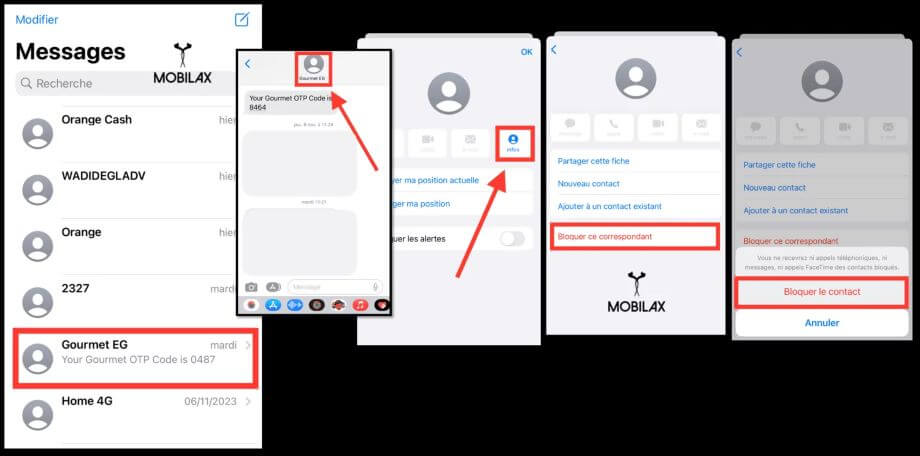 Bloquer le contact iOS