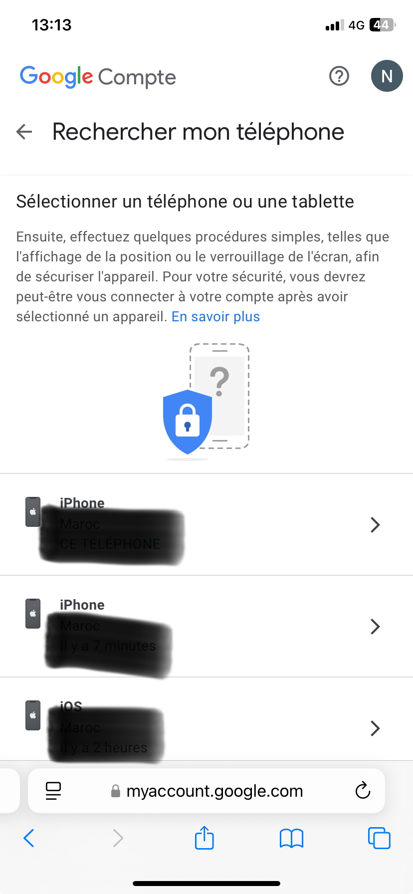 Accédez à la page « Rechercher mon téléphone » en effectuant une recherche.