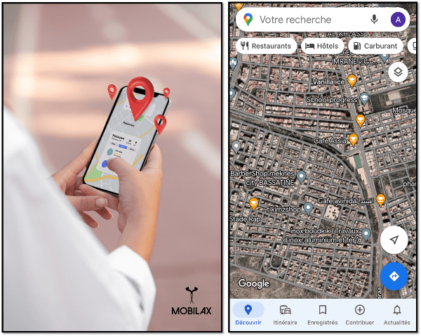 localiser un appareil mobile sur Google Maps