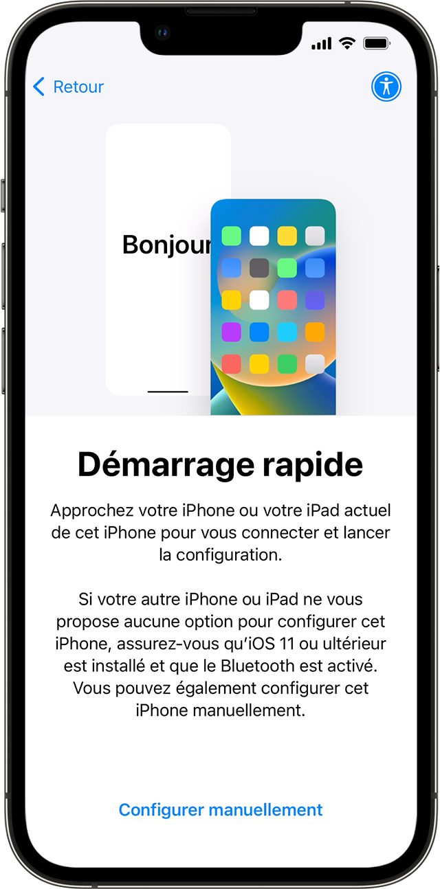 Restaurer à partir d’iCloud