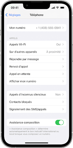 ajouter ou supprimer un appareil Apple de la fonctionnalité « Appels Wi-Fi »