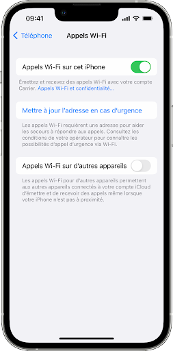 Appeler et recevoir des appels via le wifi depuis un smartphone Apple