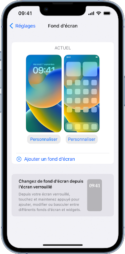 changer l’image de fond d’écran sur un terminal Apple