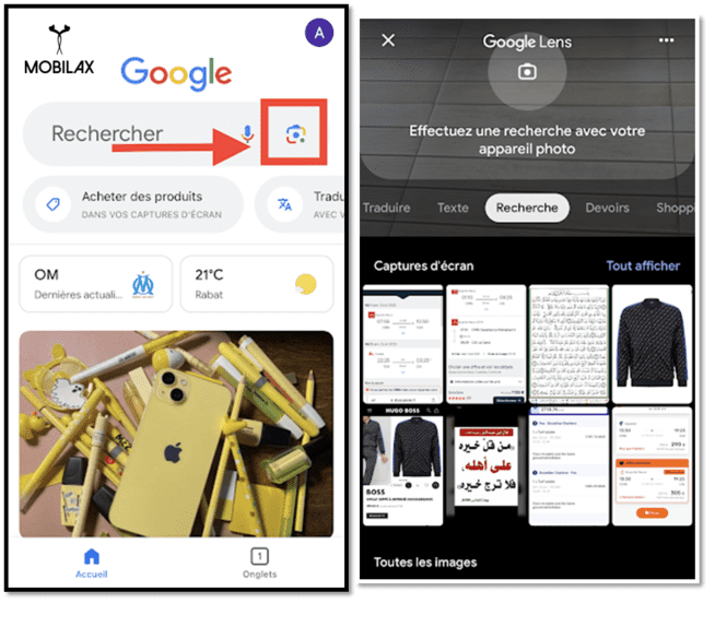 l’application Google sur votre appareil iOS