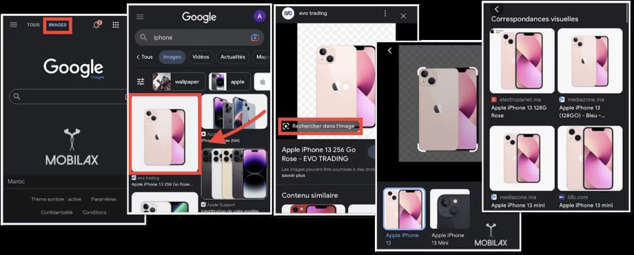 rechercher dans l'image
