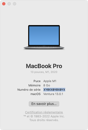 À propos de ce Mac