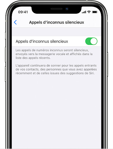 activation du mode silencieux