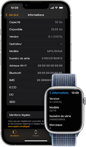 numéro de série d’une Apple Watch