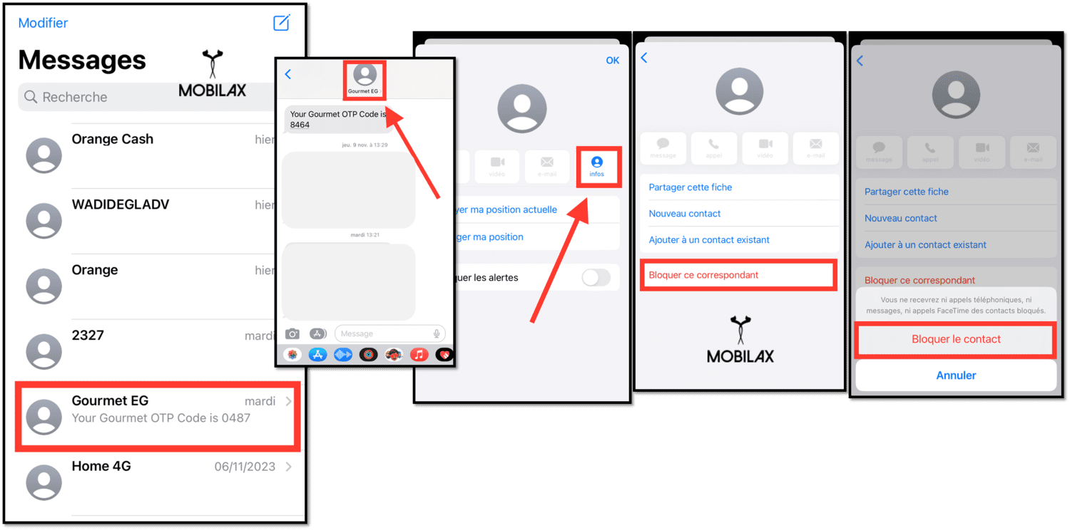  Bloquer le contact iOS