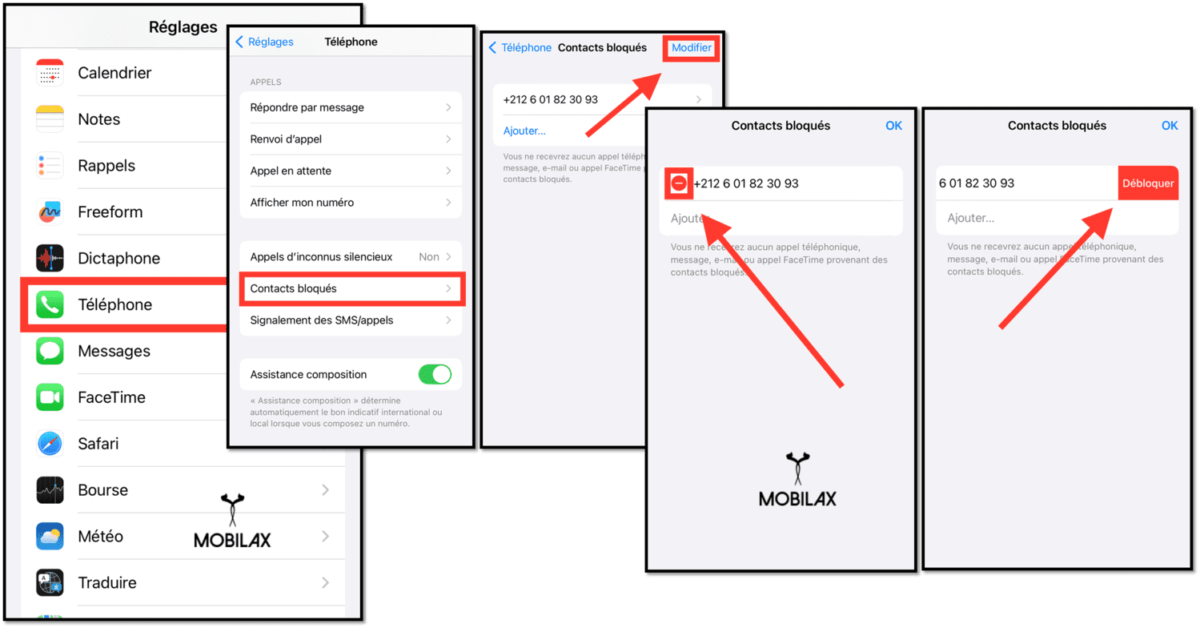 Comment débloquer un numéro de téléphone sur iOS et Android
