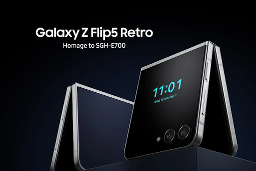 Galaxy Z Flip 5 Retro - hommage au Samsung SGH-E700