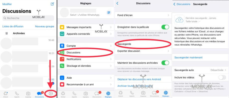 Restaurer les données WhatsApp via la sauvegarde automatique