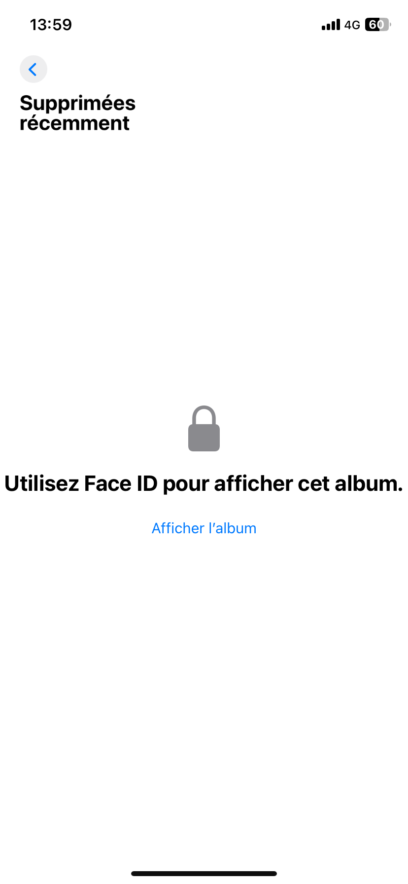 Vous devez vous authentifier avec le Face ID.