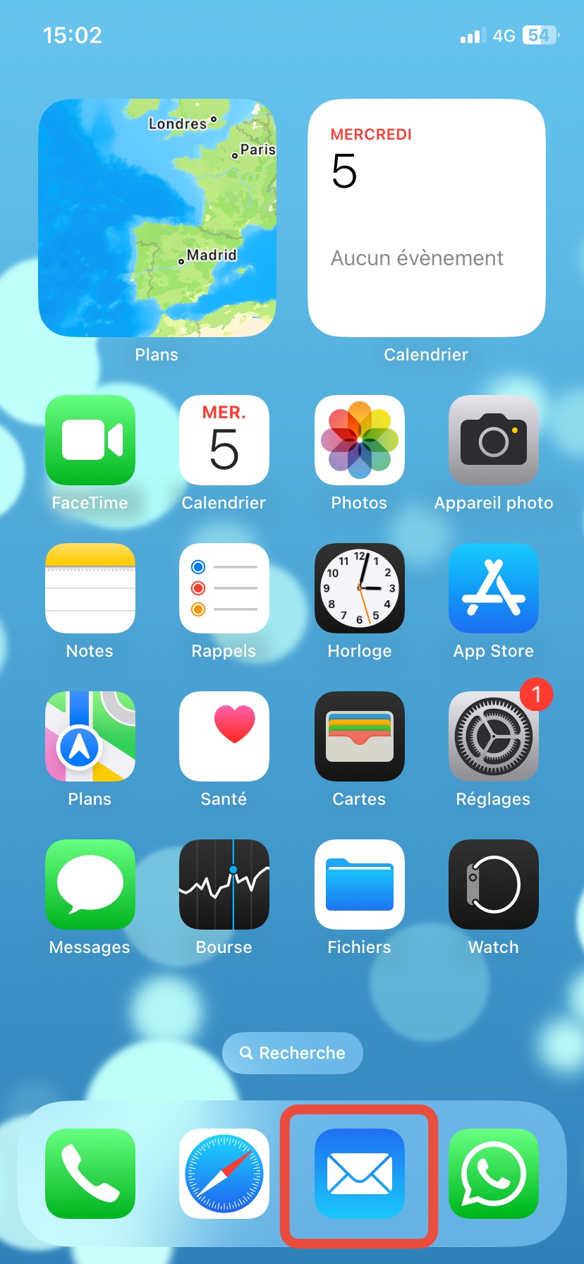 Rendez-vous dans l’application Mail.