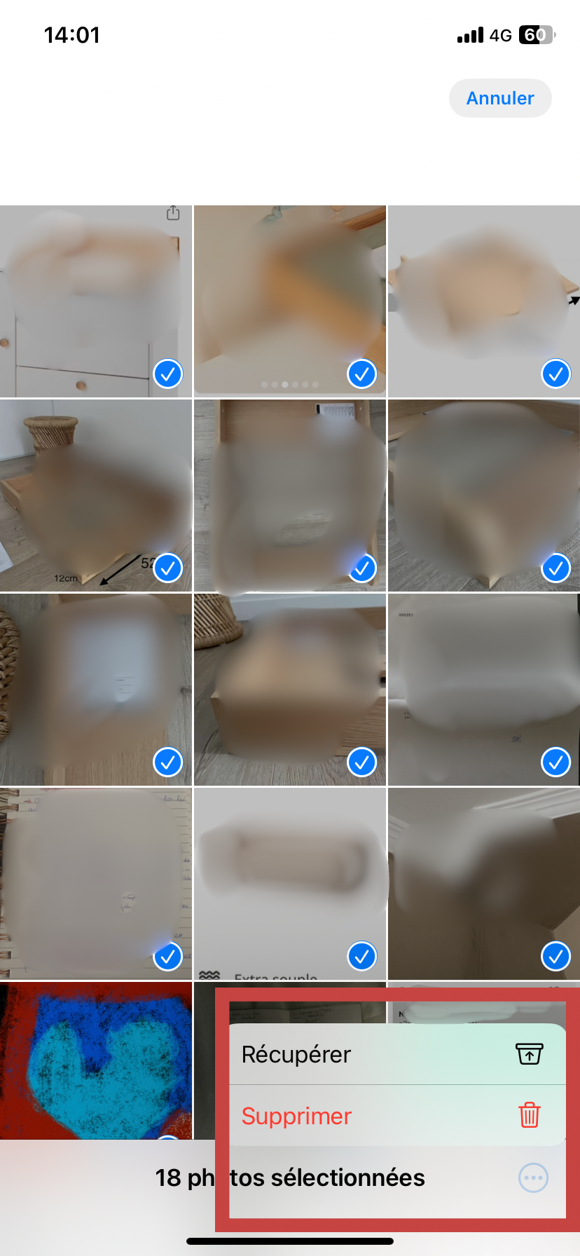 Vous pouvez aussi récupérer des clichés supprimés en les sélectionnant et en choisissant « Tout récupérer ». Il existe des logiciels qui vous aide à récupérer les données effacées et si vous avez un problème de réception photo sur iPhone, essayez la méthode iCloud. Cela permet d’économiser également de la place sur le mobile.